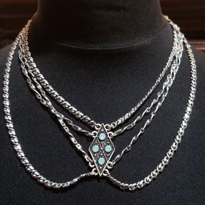 Flea‎ Market Girl Turquoise/Bullet Stone Necklace